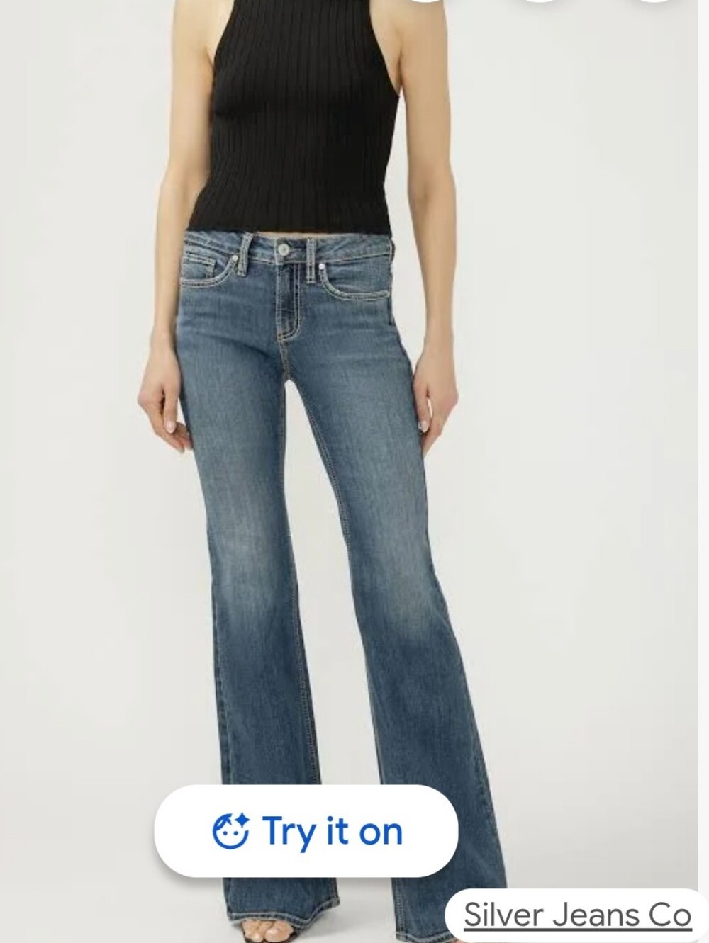 Silver Jeans Medium Blue Flare Wide-Leg Women's Jeans🎈